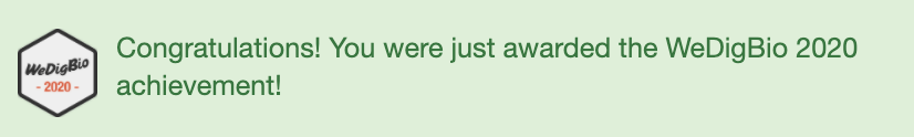 SiobhanLeachman's tweet photo. Ohh I got a #WeDigBio2020 @AMDigiVol badge! https://t.co/MbyOGLxqna