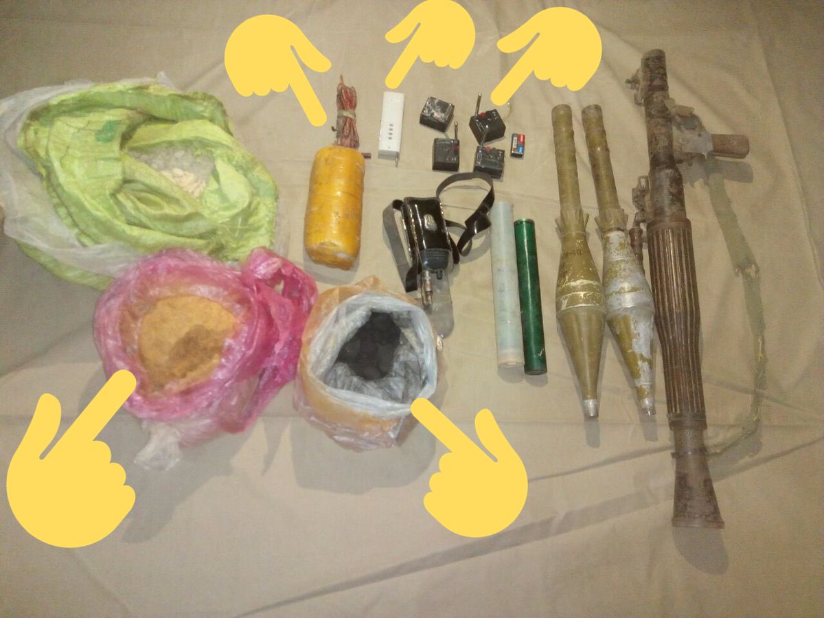 Notice the similarity of IED materials: explosives, spools of safety fuse, detonating cords, detonators, transmitters, remote switches being recovered from:BLA transport mules incl women used to smuggle them into Pakistan&from BLA remote hideouts for use of sleeper cells./22