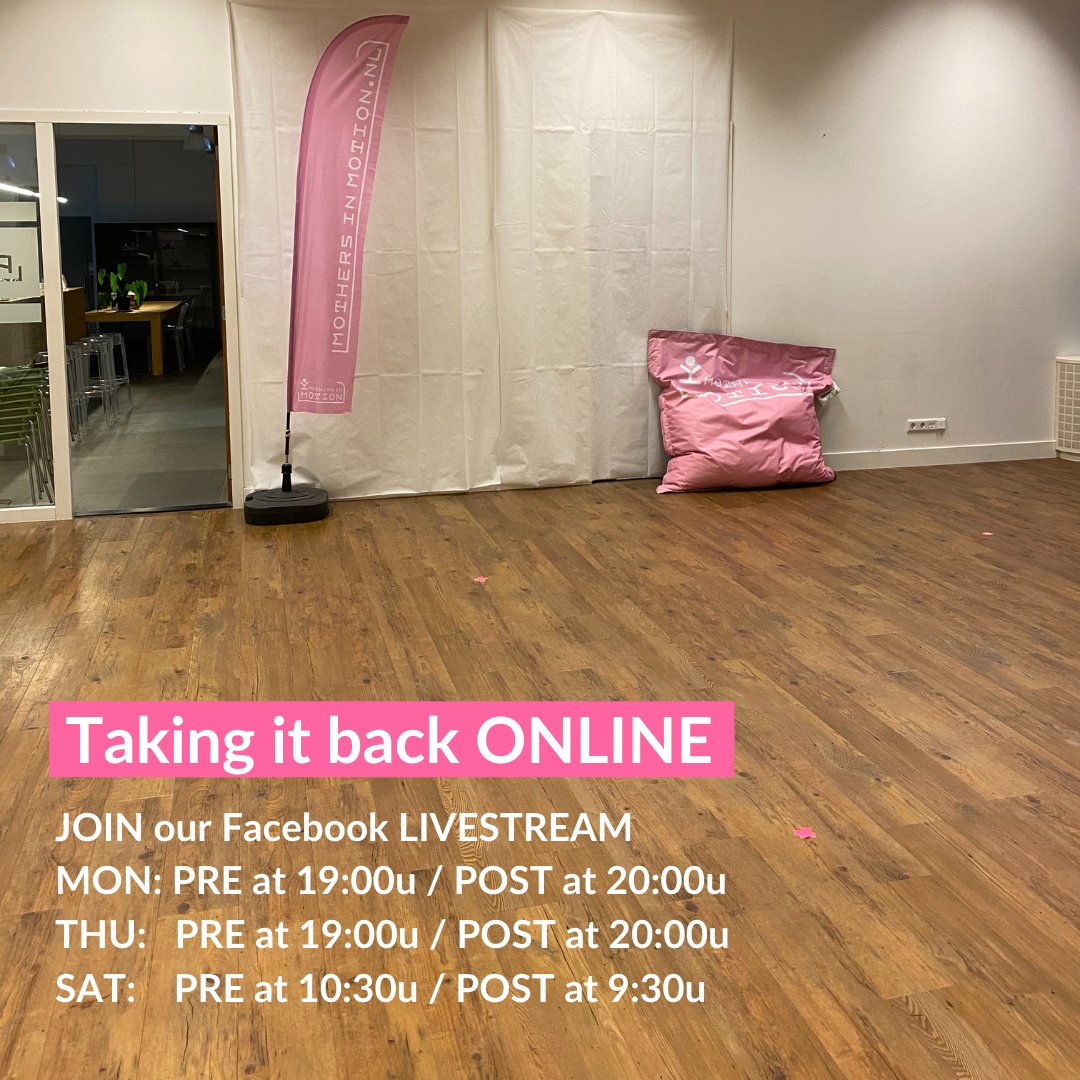 MIMrotterdam's tweet photo. Vanaf vanavond worden alle pre- en postnatale groepslessen weer uitgezonden via een FACEBOOK LIVESTREAM https://t.co/6WWKKuBrEa

Wie traint er mee?
Ma: PRE om 19:00u / POST om 20:00u
Do: PRE om 19:00u / POST om 20:00u
Za: PRE om 10:30u / POST om 9:30u https://t.co/WWtNZ1r2sE