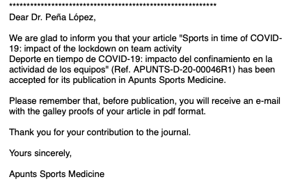 A good one is on its way... 😀 #research #teamsports #COVIDー19 #lockdowns