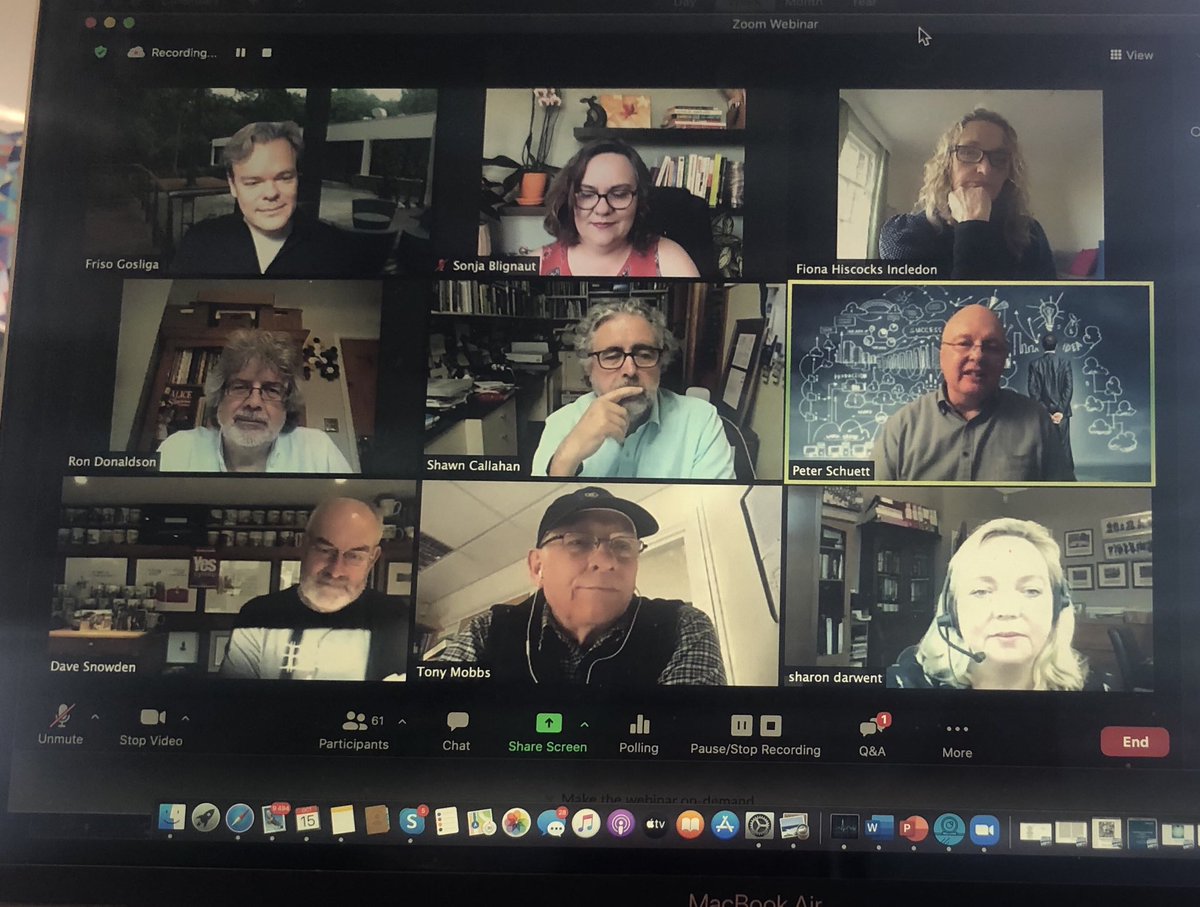 sonjabl's tweet photo. Good to see so many of the #Cynefin pioneers on one screen sharing stories about the early days. #Cynefin21
@frisogosliga @ShawnCallahan @rondon @snowded https://t.co/4ujBNAEDWY