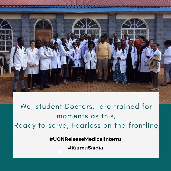 B_corry6's tweet photo. After 7 long years, we're finally ready to serve Kenyans.
#UONReleaseMedicalInterns #KiamaSaidia https://t.co/pBi3hZXdbF