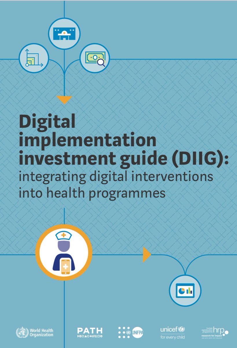 ArturOlesch's tweet photo. DOWNLOAD ⤵️ “Digital Implementation Investment Guide (DIIG)” by WHO. Developed to help governments and technical partners plan a digital health implementation that focuses on one or more health programmes to support national health system goals ▶️ https://t.co/CqkZwD1i6k https://t.co/e58I6I6rlr
