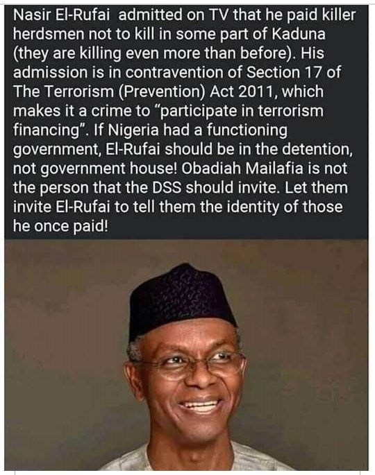 B_in_Dk's tweet photo. #OccupyAsoRock to fish out those Terrorists there!
#ARRESTTERRORISTBUHARI & Gang!
#EndnigeriaNow
#EndFulanisation
3Rs:
#RENOUNCEFAKEONEnigeria
#REJECTFAKEONEnigeria
#RESISTFAKEONEnigeria https://t.co/72sA27oqJz