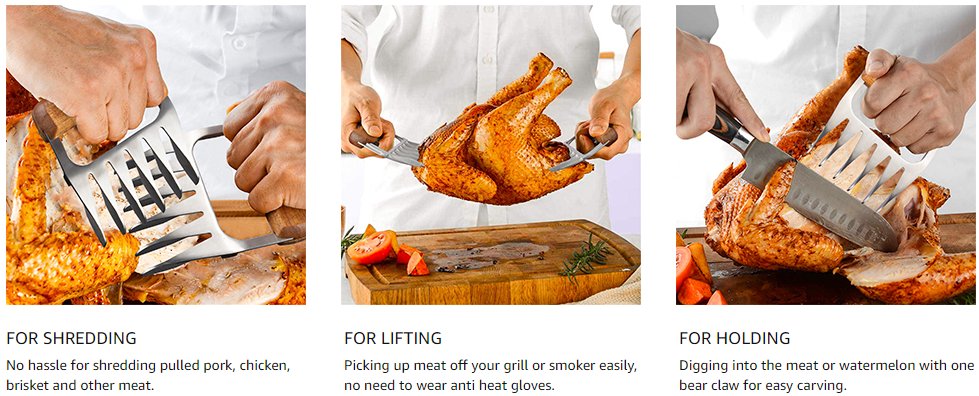 Bubble81949420's tweet photo. Meat Claws for Thanksgiving,BBQ Party
#meatclaws #meatshredderclaws #BBQmeatforks #bearclaws #pulledporkclaws #kitchentools #freeproductsforreviews https://t.co/FsTDUoRelI