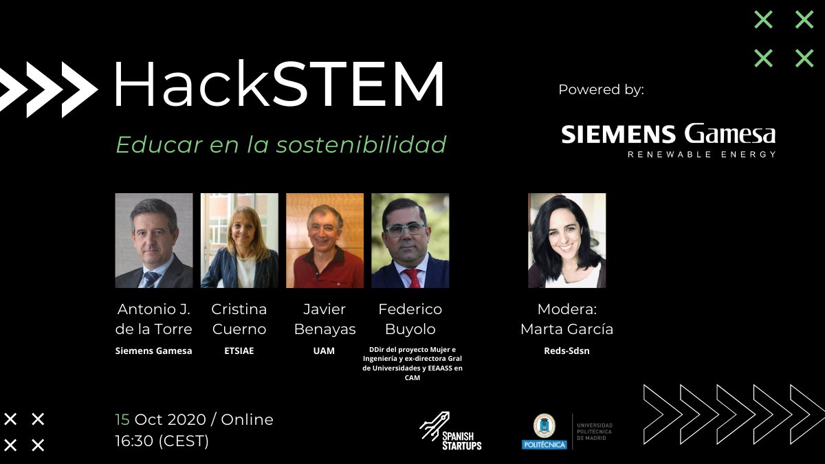 aeroespacialUPM's tweet image. A las 16:30h tienes una cita con la educación en #sostenibilidad a través de esta mesa redonda en la que participa la directora de #ETSIAE, @CCuerno_ETSIAE.
📺zoom.us/meeting/regist…
Calentamos motores para #HackSTEM, que busca ingenieros para diseñar un videojuego, ¿te atreves?