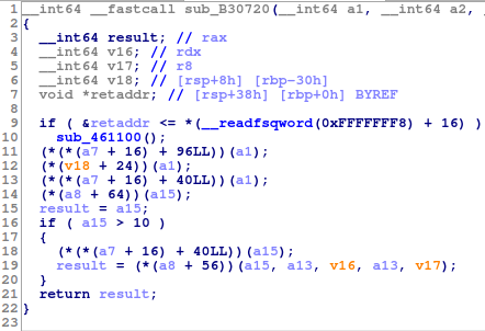 reginleif__'s tweet photo. Couldn't fit this in the article, but here's some before-and-afters to illustrate how a few IDA Pro tricks and a bit of effort can make some nasty #Golang decompilation perfectly readable:
#IPStorm https://t.co/0vBJCGOv5p