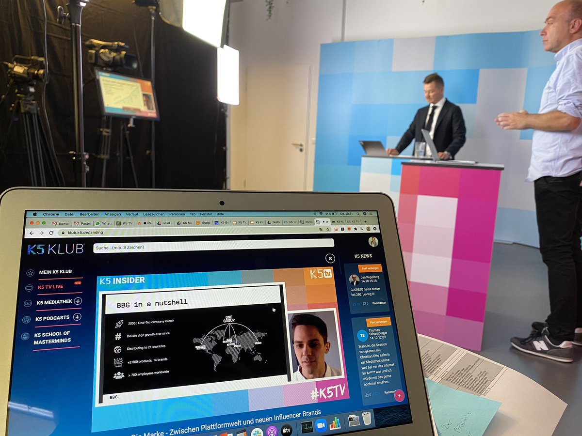 Jetzt LIVE im #K5TV spannende Insights von der Berlin Brands Group! tv.k5.de
