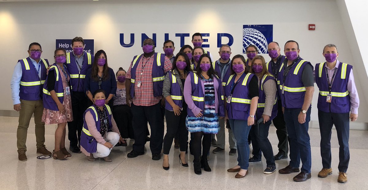 EWR Business Office goes purple! Celebrating #SpiritDay2020 while showing our ongoing commitment to #SafetyIOwnIt with our trademark purple vests and purple face masks @EWRmike @ualEQUAL @weareunited @KevinKeado #beingunited #EWRProud