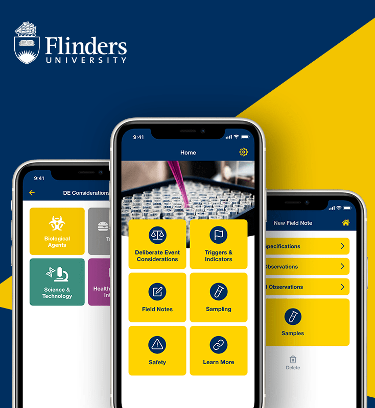 pixelforce_au's tweet photo. We had the pleasure of developing a game changing project with the Torrens Resilience Institute (TRI) at Flinders University.  Funded by the Canadian Government Weapons Threat Reduction program, this powerful smartphone application, the SuspectED App, allows in-field responders https://t.co/QWvxZozTkE