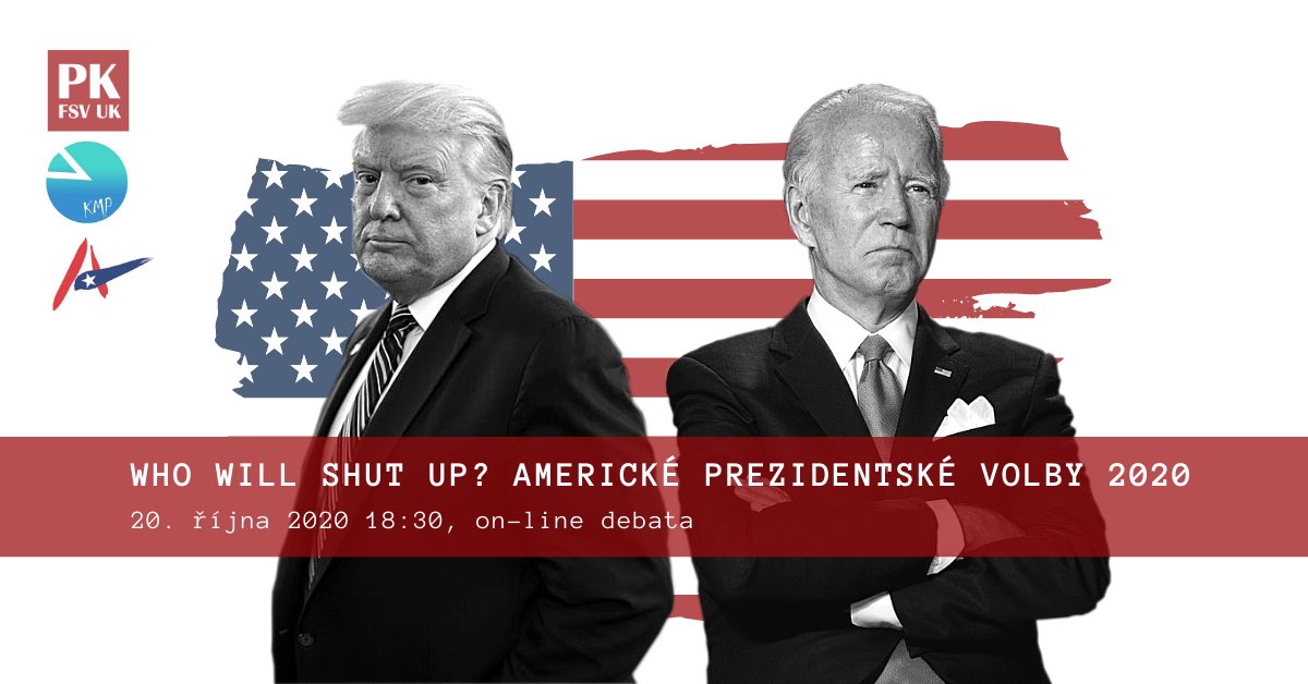 Politologický klub (@pkfsvuk) on Twitter photo Jak dopadnou americké prezidentské volby? Jak si nyní kandidáti stojí? A co je zásadním tématem voleb? Připojte se k diskuzi s <a href="/JochRoman/">Roman Joch</a> , <a href="/JakubDopieralla/">Jakub Dopieralla</a> , <a href="/janacigler/">Jana Ciglerova</a> a <a href="/PetrKol15555896/">Petr Kolář🇨🇿🇪🇺🇺🇦🇺🇸🇨🇦🇬🇧🇮🇱</a> v úterní večer na našem FB.
fb.me/e/1bIwV1iKE
<a href="/FSV_UK/">Fakulta sociálních věd UK</a> <a href="/KMP_VSE/">Klub mladých politologů</a> <a href="/USEmbassyPrague/">U.S. Embassy Prague 🇺🇸🇨🇿</a> Jak dopadnou americké prezidentské volby? Jak si nyní kandidáti stojí? A co je zásadním tématem voleb? Připojte se k diskuzi s <a href="/JochRoman/">Roman Joch</a> , <a href="/JakubDopieralla/">Jakub Dopieralla</a> , <a href="/janacigler/">Jana Ciglerova</a> a <a href="/PetrKol15555896/">Petr Kolář🇨🇿🇪🇺🇺🇦🇺🇸🇨🇦🇬🇧🇮🇱</a> v úterní večer na našem FB.
fb.me/e/1bIwV1iKE
<a href="/FSV_UK/">Fakulta sociálních věd UK</a> <a href="/KMP_VSE/">Klub mladých politologů</a> <a href="/USEmbassyPrague/">U.S. Embassy Prague 🇺🇸🇨🇿</a>