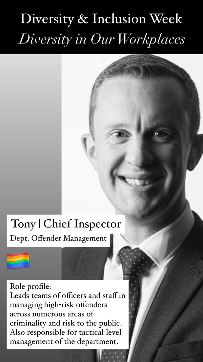 WMPLGBTNetwork's tweet photo. #DiveristyandInclusionWeek 

Proving that LGBT officers and staff perform all sorts of roles @WMPolice: our second colleague’s role is quite different from that of our first. 

#lgbt #police #lgbtpolice https://t.co/6Hej2aBNim