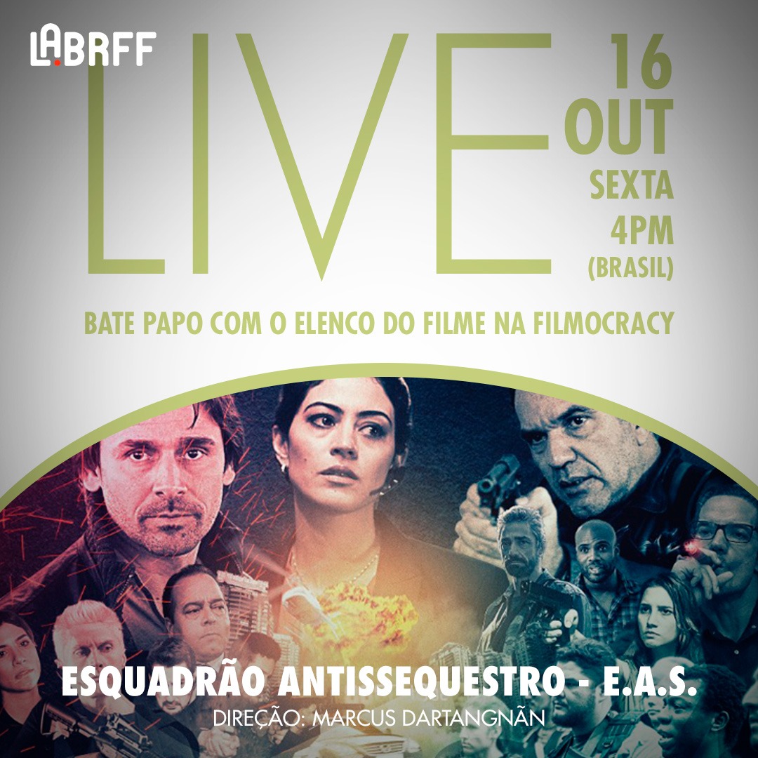 Se liga nesse evento na Sexta feira dia 16/10 as 16h. bate papo com o elenco do filme #esquadraoantisequestro saiba mais no IG instagram.com/p/CGWFe4KHIoC/ #esquadraoantisequestro #murilorosa #carolcastro #humbertomartins