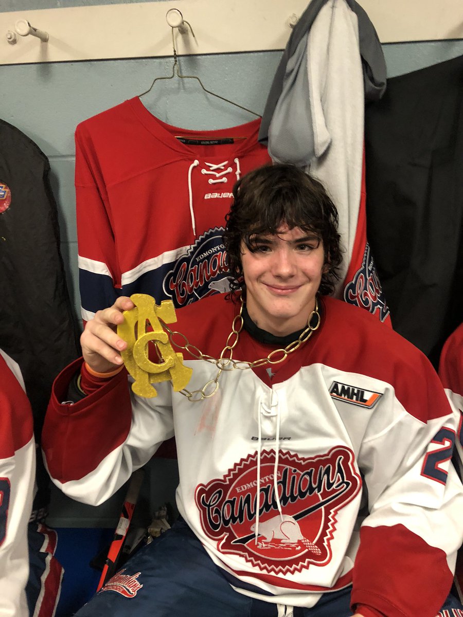 CAC_U17AAA's tweet photo. After the game we give out two awards. Game puck to the player of the game and some bling for the warrior of the game. Today it went to @JustenMaric who made some huge stops for us and  @SaigeWeinstein who delivered some bone  crushing hits and had a solid game #CACpride https://t.co/I7eCcjX0dQ
