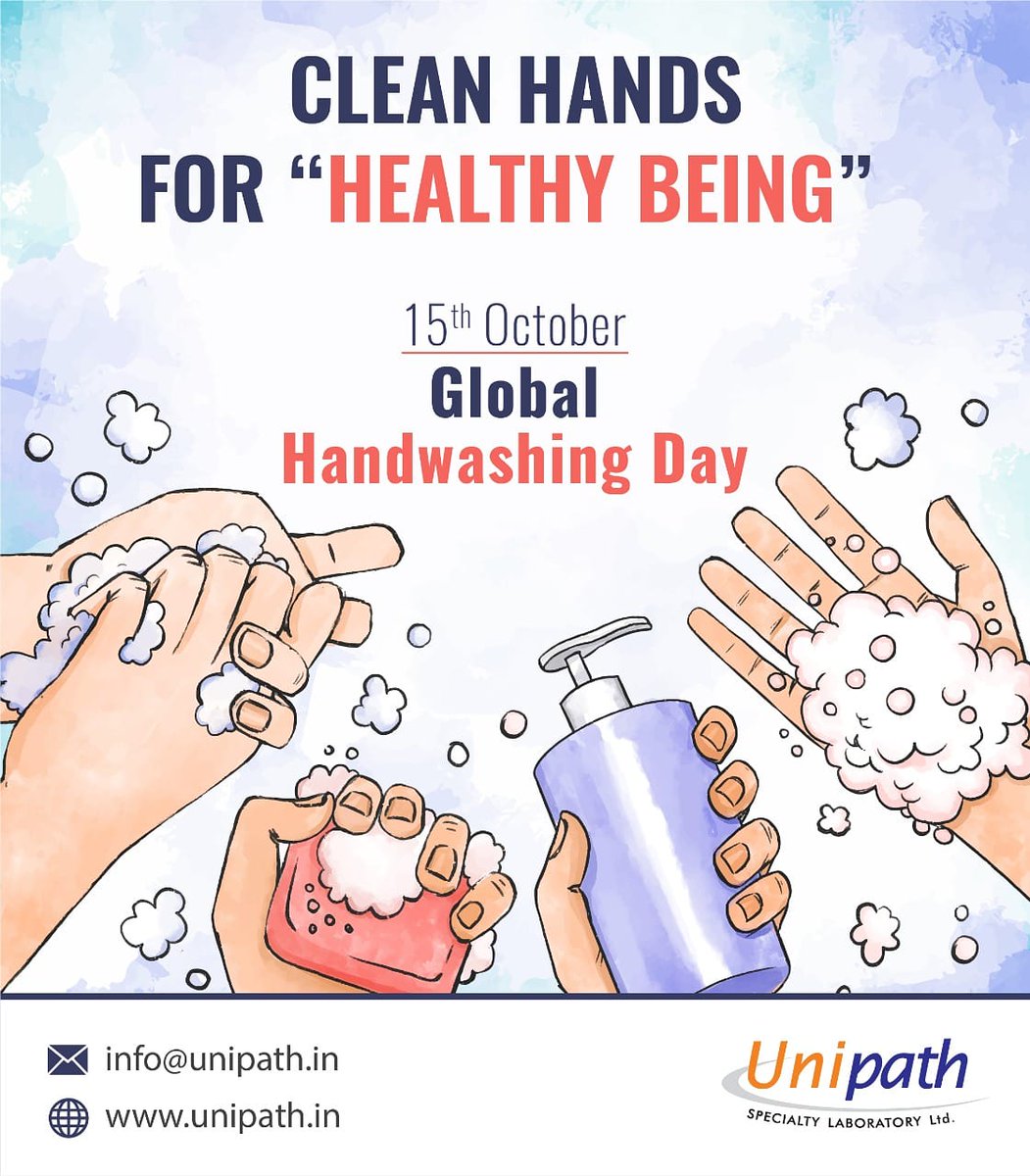 UnipathL's tweet photo. Wash your hands to keep the infection at bay.
#globalhandwashingday 
#unipathspecialtylaboratory #USLL https://t.co/R9HB3TBdxe