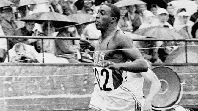 #841964 Mens 100m  Bob Hayes was recruited by Florida University in 1960. While he excelled on track there, he wasnt invited for most competitions because he was blackWhen University of Miami finally called him for a meet, he diligently broke the 100yard World record (9.2s)