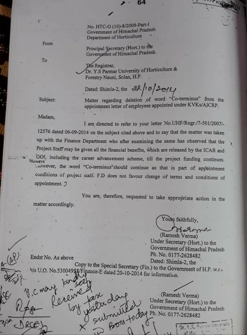 iTilakThakur's tweet photo. Purely Temporary Postपर भर्ती व्यक्ति जिसमें साफ लिखा हो की आप Regularization के लिए claimनहीं कर सकते उस Unregular व्यक्ति को ही VCबना दिया।जबकिCo-Terminous शब्द हटान�� के लिए भी इस व्यक्ति ने अर्जीयां दी।पर सरकार ने उस समय सब ठुकरा दी थी सब गोलमाल है।@jairamthakur

#sacknaunivc https://t.co/xCtSAWRqmU