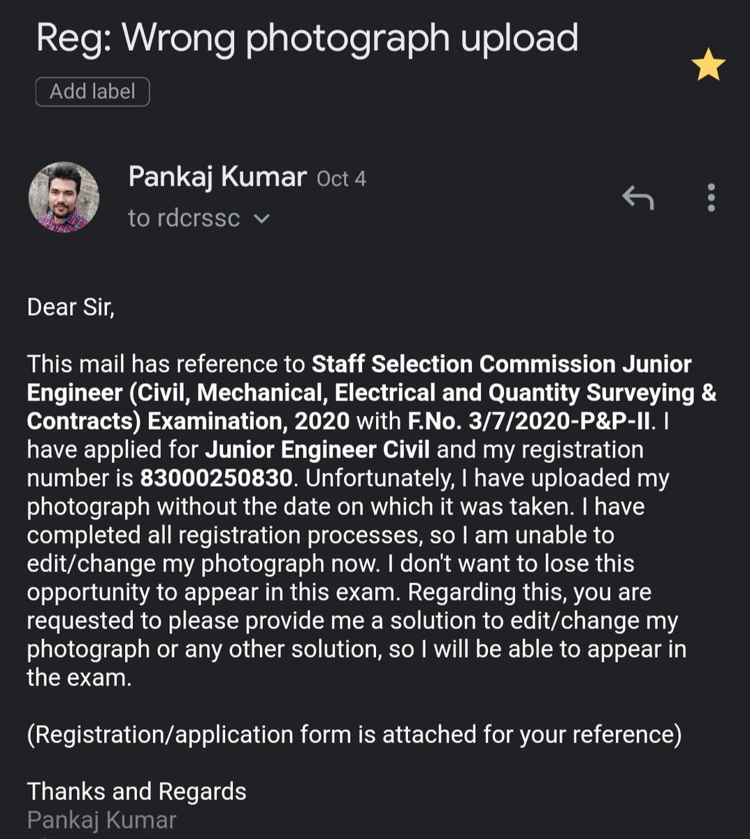 MainHuKumar's tweet photo. @SSCorg_in 
@sscje 
#openmodificationlinkforsscje 
#sscje  
#PleaseProvideEditOptionSSC 
@EduMinOfIndia 
#SSCJE2019OneDayExamOnePaper
@GATEAcademy1
@CFI_Association
@PMOIndia
@GaganPratapMath
@myogiadityanath
@kmrvivek14 
@SKMondalIES 
@HansrajMeena  
@sscexam2020 
@sscje https://t.co/uFS5cbuuLS