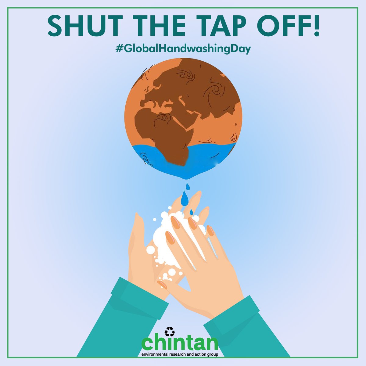 ChintanIndia's tweet photo. Just a reminder, the tap can stay closed while you lather your hands with the soap.
We don't need to create another problem while fighting one.
#GlobalHandwashingDay #HandwashDay
#HandWash4Health #HandHygieneforAll #HandwashingHelps
#NoDropWasted #COVID19 https://t.co/5gttFjcMcY