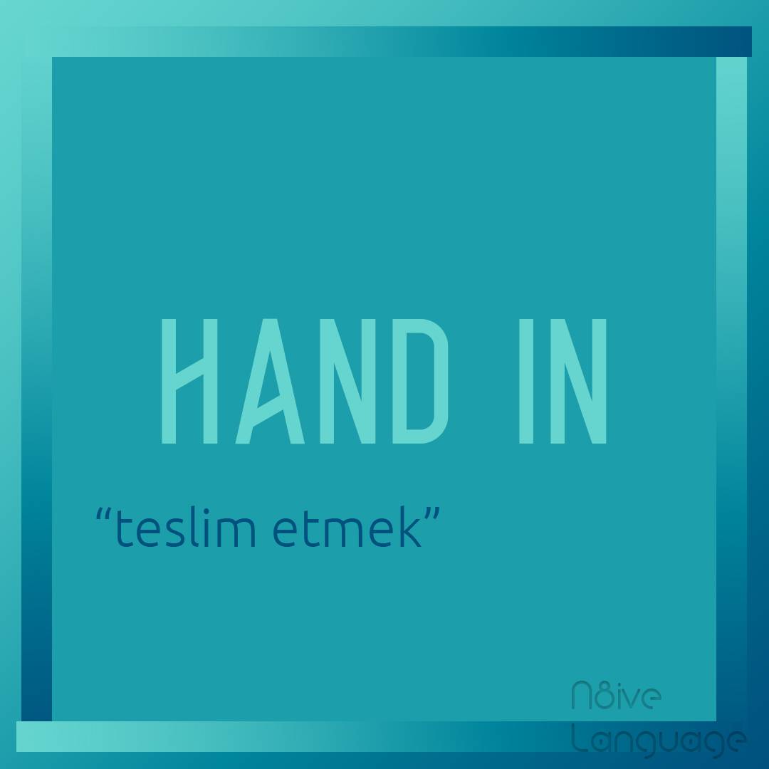 I need hand in my assignment until tomorrow.
TR: Yarına kadar ödevimi teslim etmem gerek.
#n8ivelanguage #phrasalverbs #english #turkish #ydt #ydthazırlık #yds #dil #sınavahazırlık