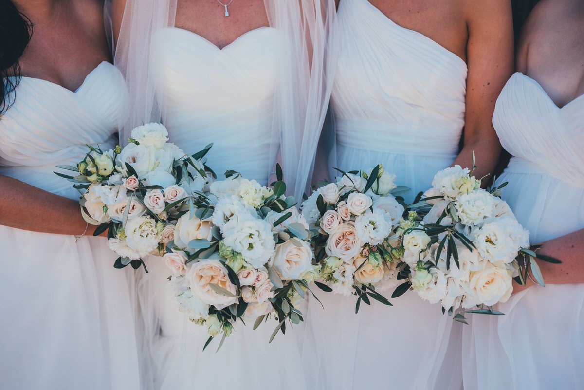 The dream team! Emma chose stunning soft tones of buttermilk, ivory and apricot.  Her wedding dress, by Mori Lee Stephanie, had a softly pleated fitted bodice and flare in ivory tulle.
.
📸Paulsummerfieldphoto
.
#wedding #goals #weddinginspo #weddingdress #squad #bride