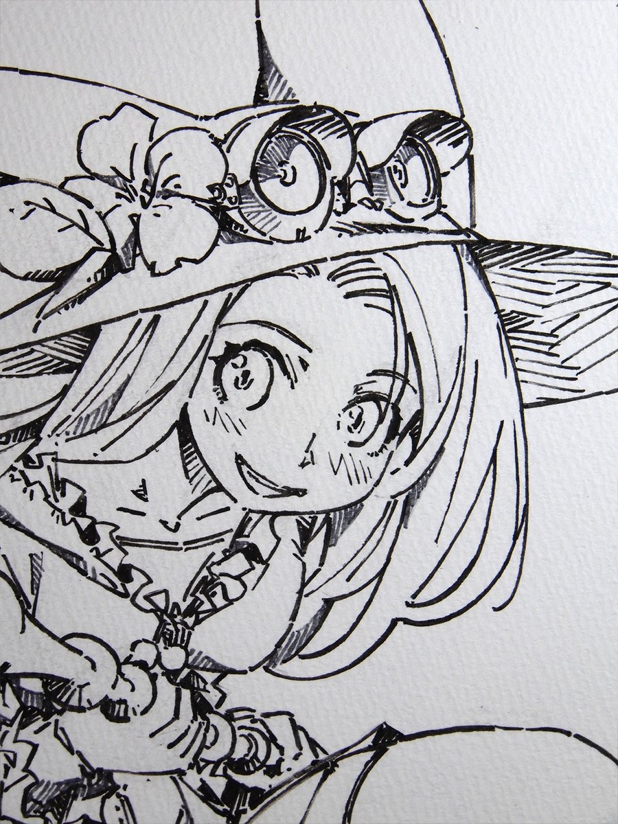 【作業中:ハロウィン風】
#線画 #狐娘 