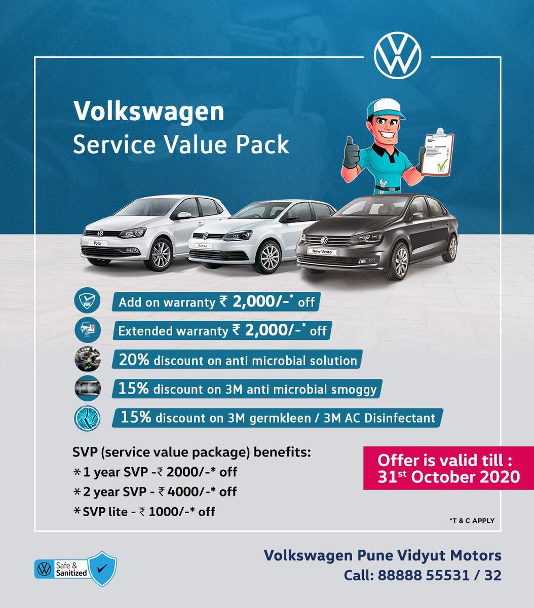 #BestService#BestPackage#ServiceOffer#Offer#VolkswagenPolo#VolkswagenVento#Troc#NewTiguanAllSpaceVolkswagen#VolkswagenIndia#VolkswagenVidyut#Vidyut2020