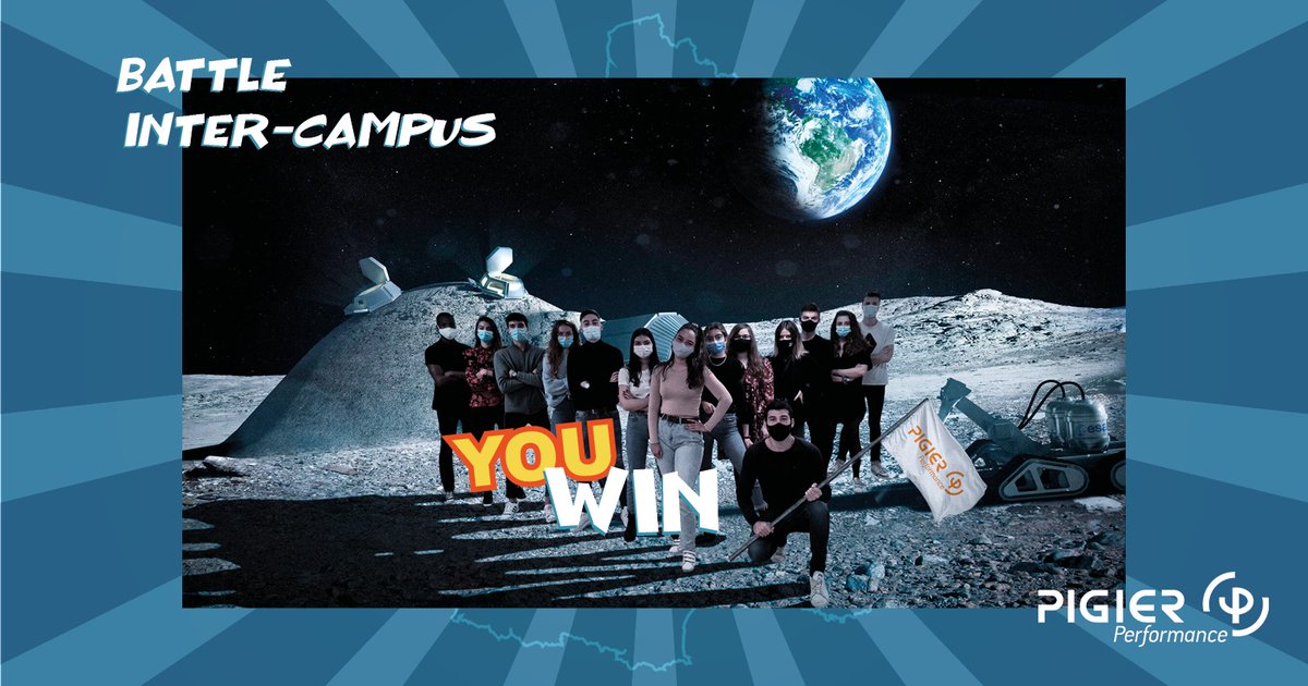 🏆 Bravo à nos étudiants <a href="/pigier/">RIDAH SADI</a> pour la victoire du 1er challenge National inter Campus de l'année avec ce concours "photo de classe originale" 📸