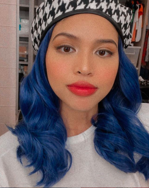 inquirerdotnet's tweet photo. "Blue hair, don't care."

LOOK: Kapuso actress and host Maine Mendoza stuns followers in her new blue hair. Fans gushed about her new look, which she shared on Instagram on Thursday, Oct. 15. 📷 Maine Mendoza IG https://t.co/WsX2Q7slyj
