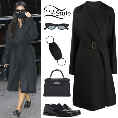 Kourtney Kardashian: Black Coat and Loafers sstyl.es/RjdMSB