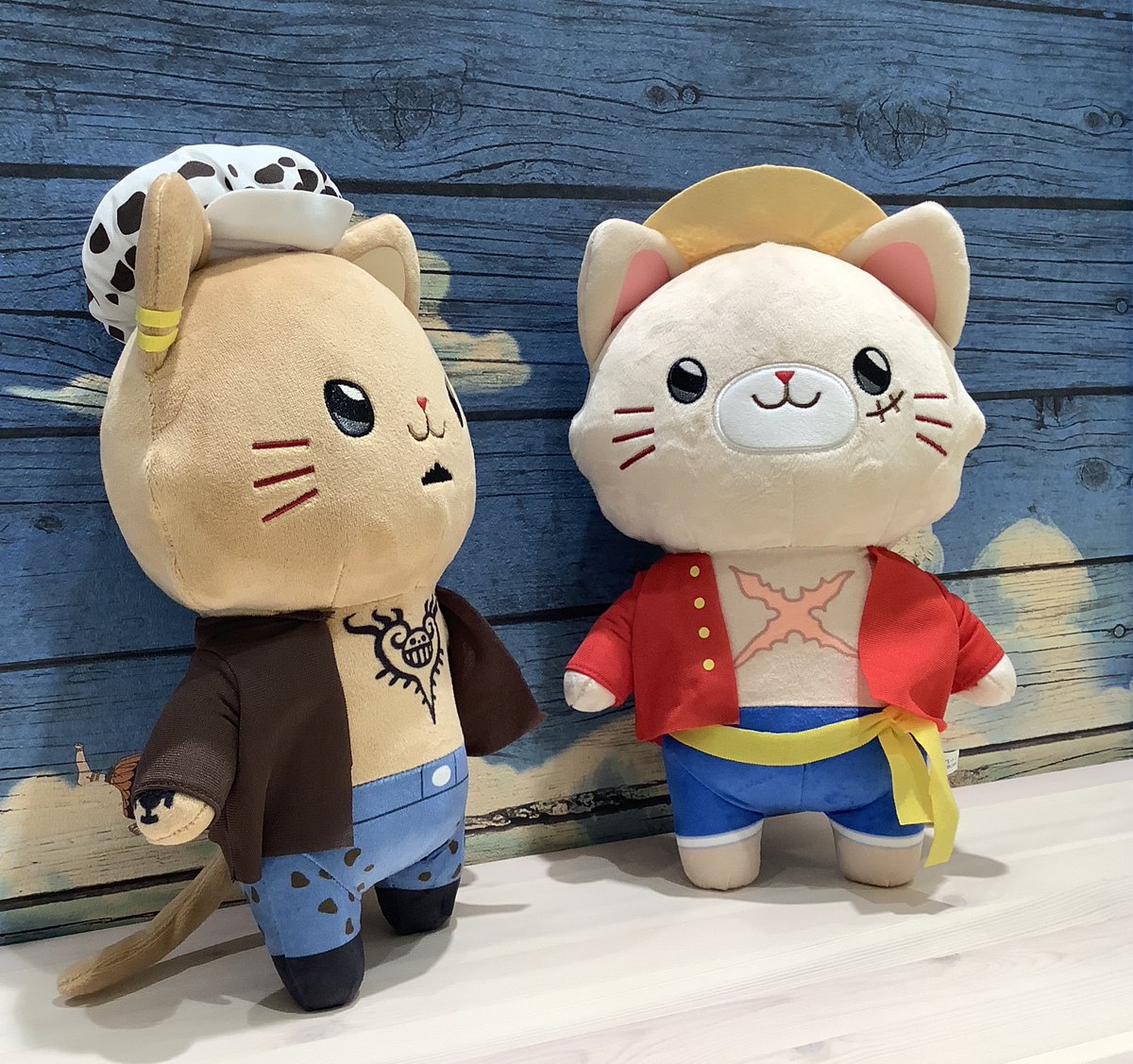 新商品】 with CAT アイマスク付きぬいぐるみBIG ルフィ/ゾロ/サンジ