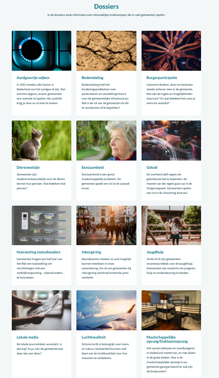 Snel meer informatie over een actueel onderwerp in de gemeenteraad? Raadpleeg de dossiers pagina van het Kennispunt. Een idee voor een dossier? Mail ons! lokalepolitiekepartijen.nl/dossiers/