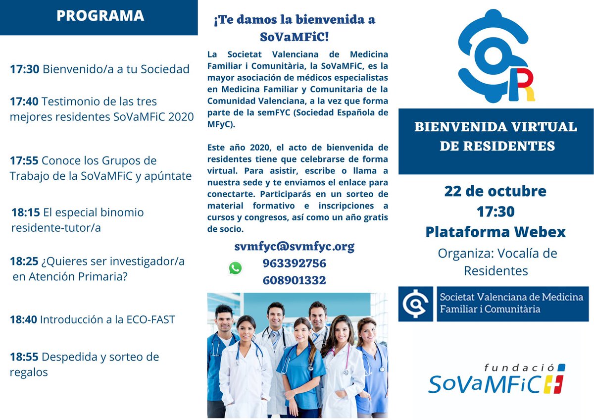SoVaMFiC's tweet photo. Este año de pandemia, la tradicional #bienvenida de #residentes de la #sovamfic tiene que ser #virtual.

 @ResiSoVaMFic ha preparado un programa muy dinámico que te sorprenderá y te enamorará de su vocalia https://t.co/IgjroY0wwC