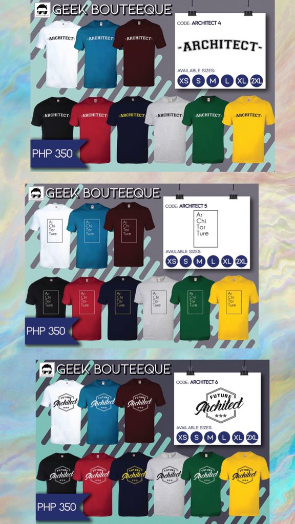GBouteeque's tweet photo. Mga Arki na suki bili na kayo Architecture Shirts!!

UAPGA Members - 10% Discount!!
Tara? Tara!
#GeekBouteeque #BeGeek #GeekBouteequexUAPGA https://t.co/Z0hRx8Wn2N