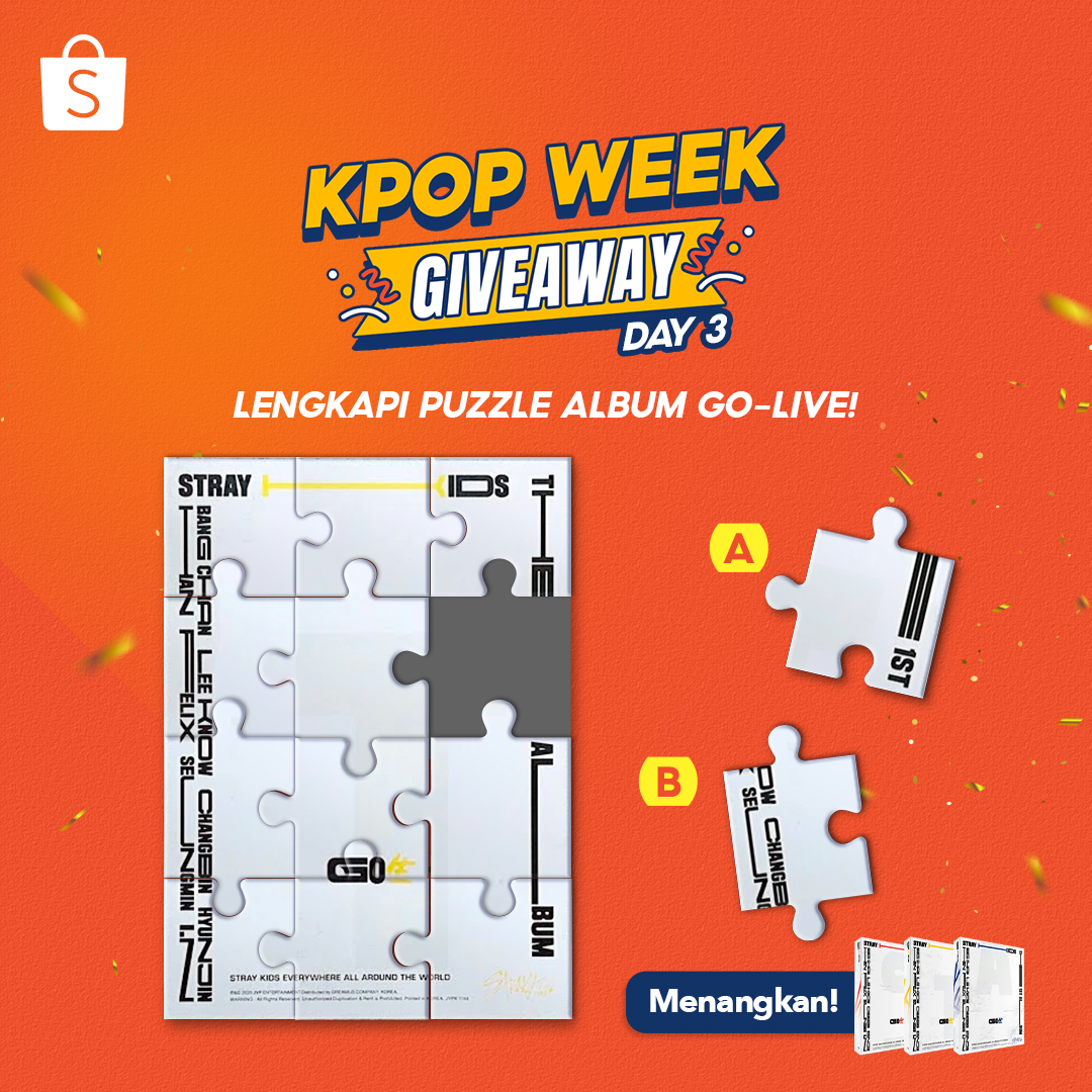 ShopeeID's tweet photo. STAY~ Di KPOP Week Day 3 Shopee mau GIVEAWAY Stray Kids - GO Live (GOη)! Cek caranya:
1. FOLLOW @SHOPEEID
2. RT & LIKE tweet ini
3. REPLY jawaban kamu pakai #KPOPWeekShopee SEBANYAK-BANYAKNYA
4. Bukan akun quiz hunter
Pemenang dipilih ACAK & diumumkan 21 Okt 2020. https://t.co/QA1R36zRxw