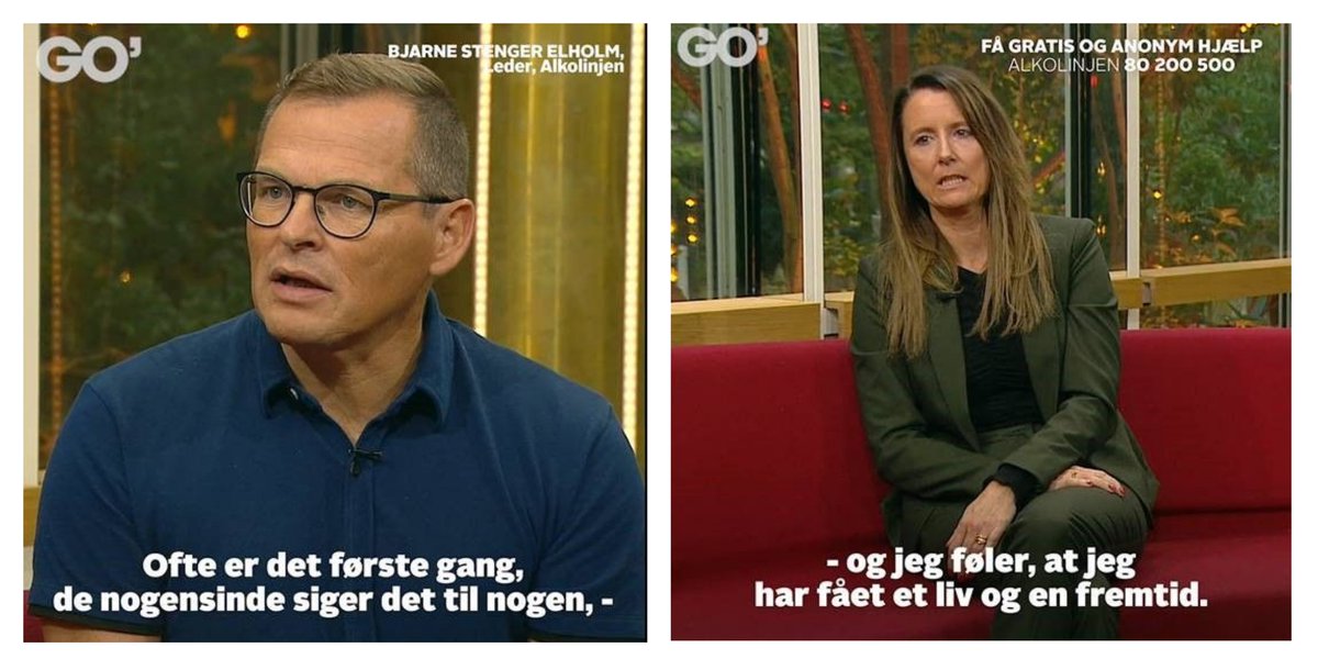Alkohol_Samfund's tweet photo. Britt og mange andre danskere delte i kampagneuge 40 åbent deres historie om alkoholproblemer og får flere til at søge råd 👏Alkolinjen kimet ned 🙌 https://t.co/TdMKD3NdwE @trygfonden @gotv2dk @SSTSundhed #sundhedforalle #sundpol https://t.co/0dpZBGMEqi