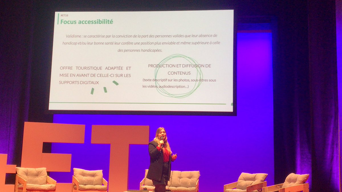 Ravie qu’on parle #accessibilité aux #ET16 ! Il y a encore beaucoup de boulot en la matière 💪 #tourismeaccessible
