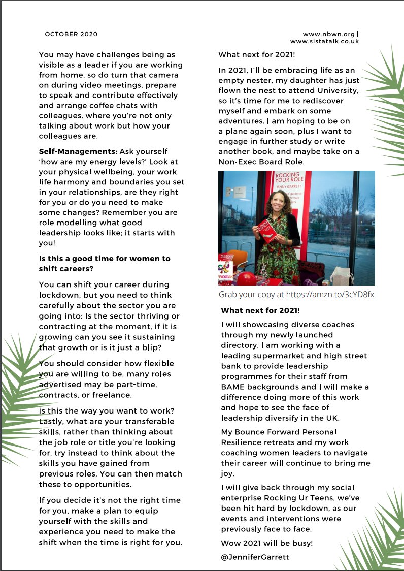 JenniferGarrett's tweet photo. Huge thanks to @NBWNTalks for shining the spotlight on my work during #BHM2020 #NBWNTalks #SistatalksUk #2020 #BuildALifeYouLove #CoachingForWomen #CreateYourDestiny #RockingYourRole #JennyGarrett https://t.co/PGfnk2mBAX
