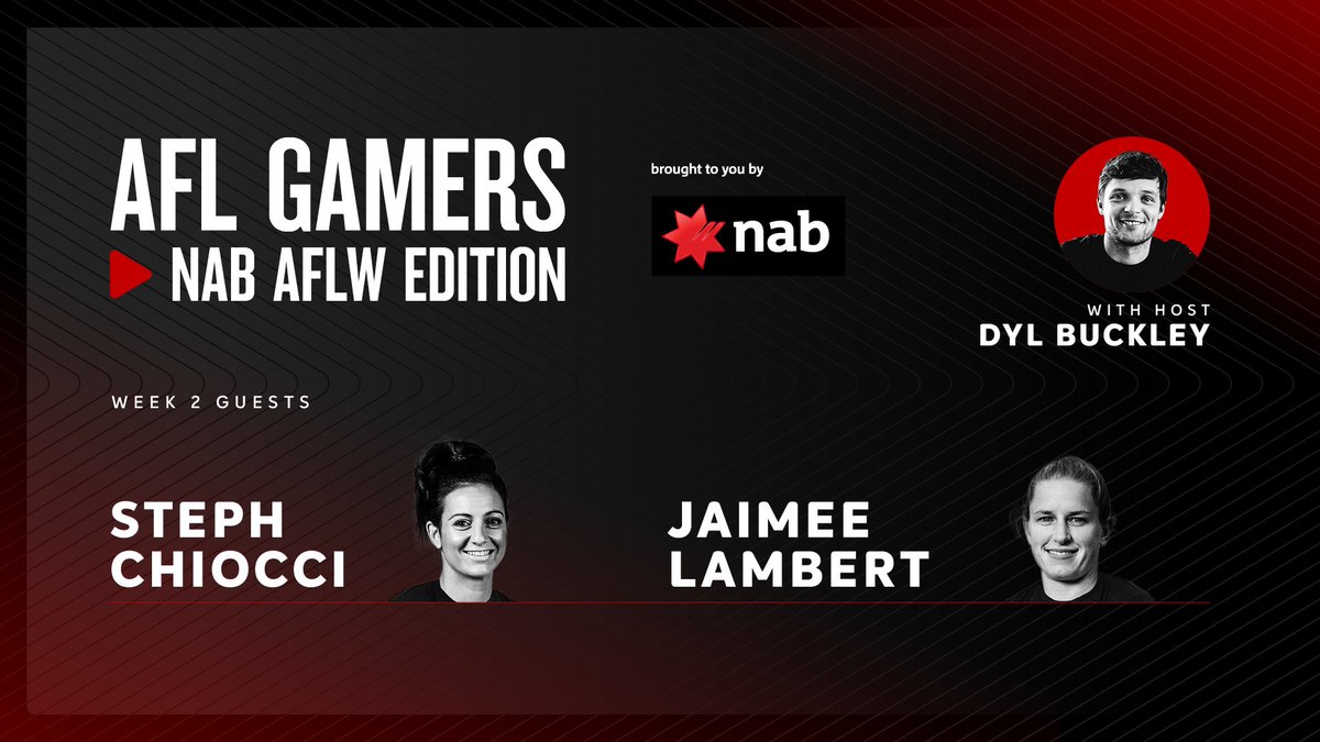 Been waiting all week for this 😝

Catch <a href="/dylan_buckley/">dylan buckley</a>, @Steph_Chiocci and <a href="/JaimeeLambert/">Jaimee Lambert</a> have a chat while playing #AFLEvo from 7pm AEDT 🤘 WATCH: twitch.tv/AFL