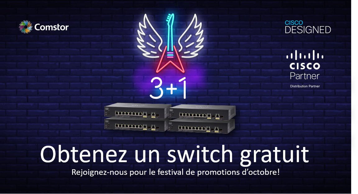 ComstorFrance's tweet photo. Vous êtes à la recherche d'une solution #réseau simple, flexible et sécurisée à un prix raisonnable? Ne manquez surtout pas nos remises sur une sélection de #commutateurs et de #points d'accès #Cisco
Plus d'infos par ici👉 https://t.co/N79sRk6MYW https://t.co/0xjUkaubNH