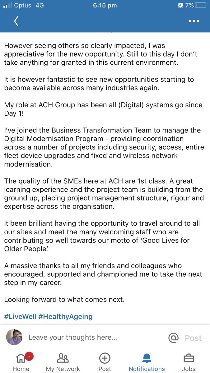ScottHarrisPM's tweet photo. Joining a new organisation @ACH_Group at the start of COVID and working from home was indeed a challenge.

However seeing others so clearly impacted, I was appreciative for the new opportunity. Still to this day I don’t take anything for granted in this current environment.... https://t.co/pl6hO5yH71