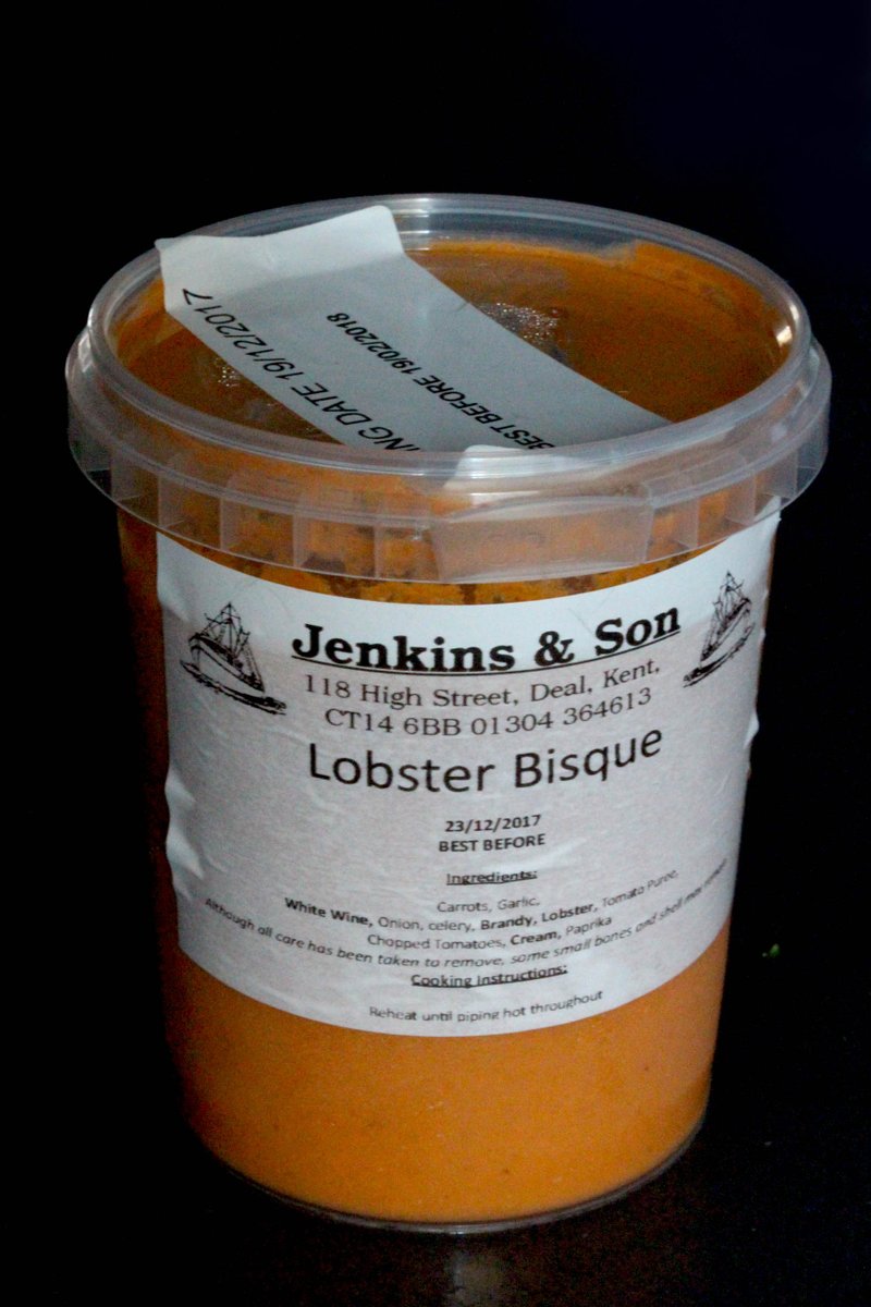 JenkinsAndSon's tweet photo. Our #fiverfest offer is lobster bisque at just £5 until 24th October. FiverFest is a fab initiative to celebrate the great local, independent shops that make our town unique so come and get yours!  #lovelocaldeal #fishmongers #dealhighstreet #dealkent #SupportLocalBusinesses https://t.co/AToqMFZjiq