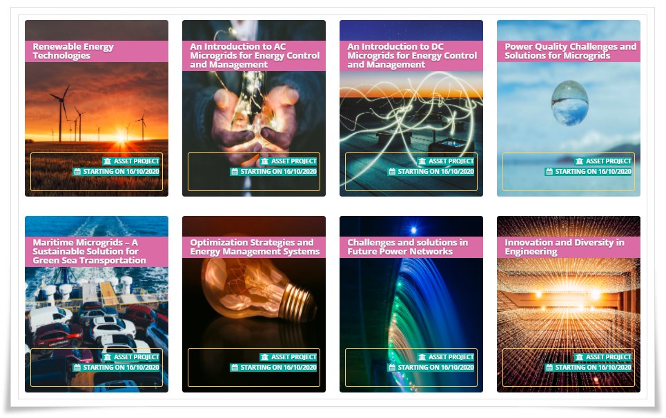 Project_Asset's tweet photo. 🔊From part of all #ASSET team👩‍🏫👨‍💼

💡We are very excited to announce the release of 8⃣ new #MOOC courses starting from tomorrow 

🗓️16 of October 2020📚

Follow the link and learn more👇
https://t.co/LO5lVwtrQS

#energytransition #education #onlineclasses https://t.co/QxBP0QQoIH