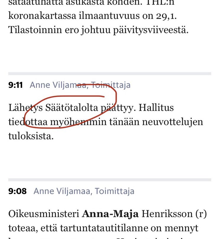 Hesarissa tänään. Freudilainen lipsahdus? 
#koronalinjaukset