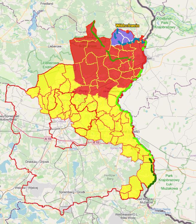 Landkreis Gorlitz Der Oder Neisse Radweg Wird In Den Landkreisen Spree Neisse Und Oder Spree Aufgrund Der Schutzmassnahmen Im Zusammenhang Mit Der Afrikanischen Schweinepest Ab Dem 12 10 Voraussichtlich Bis Zum Jahresende Komplett
