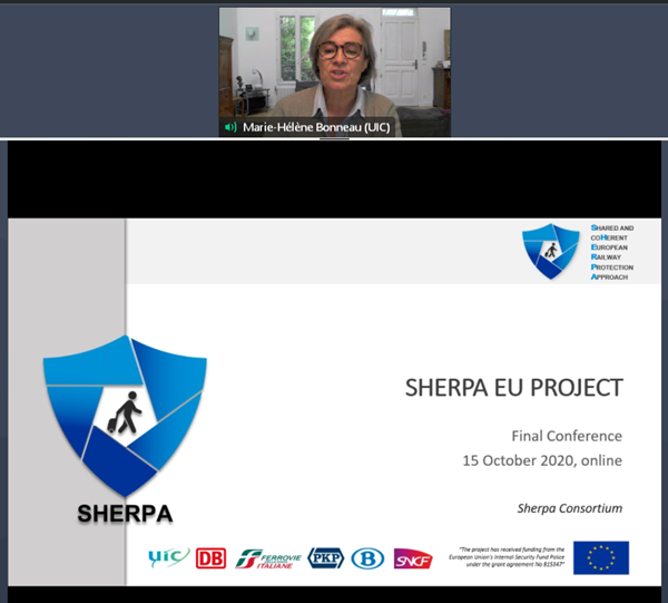 RailSecurityUIC's tweet photo. It's happening now! Our #SherpaRailProject Final Conference has just begun. Join us to learn about how our project has helped work towards a shared European railway protection approach. #PublicSpaceProtection #rail 🚉🔐 https://t.co/tAVyl2WxKu