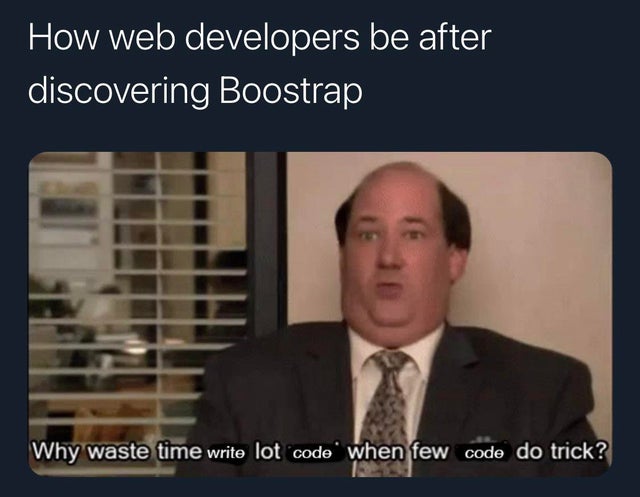 code_memez's tweet photo. Me after creating a website without writing any CSS...!
#programmer #developers #css #programming #programmingmemes #programmerslife #developersmeme #css #cssstyle #style #code #coding #codememes #codingmemes #memes #memes2020 https://t.co/aYGByQUOEz