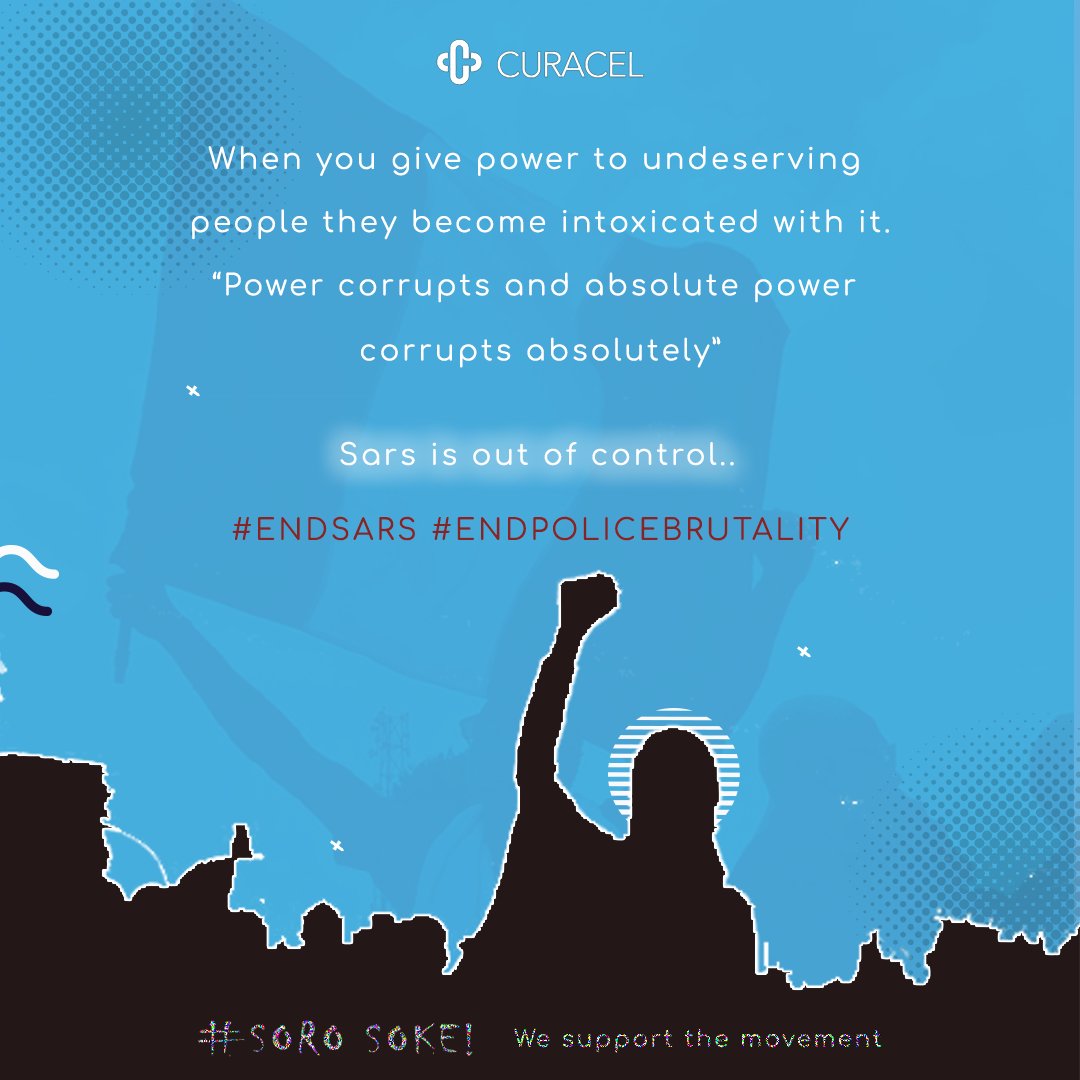 curacel's tweet photo. SARS is not only out of control but the people who put them have lost control. In line with our vision for equal opportunity, we are demanding a better life for the people. #EndSars #EndSwat #sorosokenodeydisguise #NoDeyShootUs #EndPoliceBrutalityinNigeria https://t.co/yBbYcNQVXh
