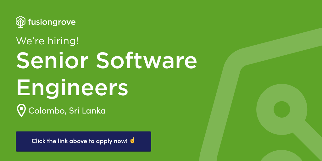 FusionGrove's tweet photo. WE'RE #HIRING! Searching for a new role? We're seeking talented Senior Software Engineers, skilled in #Laravel and #ReactJS, to join the FusionGrove team! ⭐ For more info, and to apply now: https://t.co/x6CP7FutkL. 

#Software #Engineer #Colombo #Agile #SoftwareEngineer https://t.co/B6Oc9vhnZU