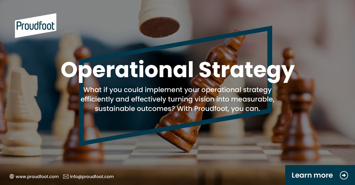 What if you could implement your #operationalexcellence strategy efficiently and effectively? With Proudfoot, you can. Learn more about our expertise in driving core operational competencies to optimize growth and reduce costs - at bit.ly/318fYyA